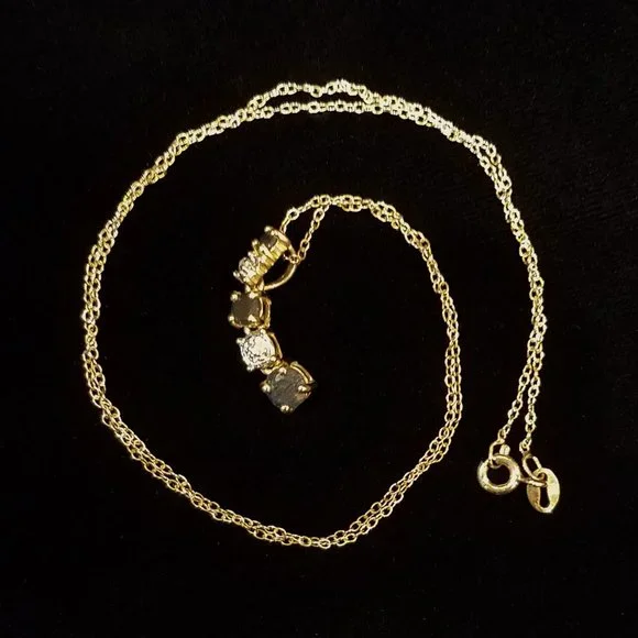 New in Box Sapphire and Diamond Accent Necklace - Picture 3 of 4